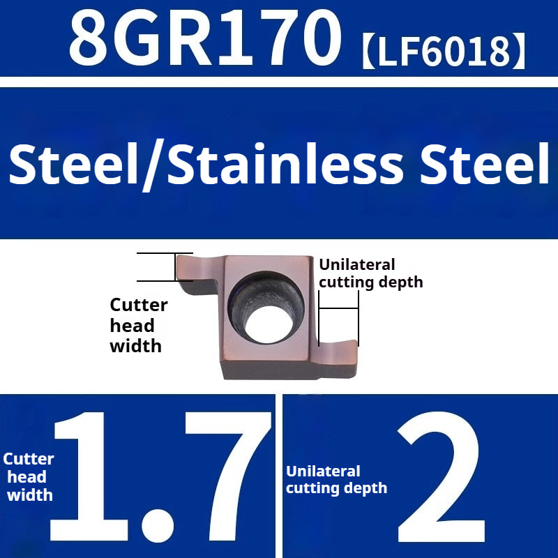 1008-CNC Bore Deep Grooving Inserts Small Hole Grooving Comma Inserts Insert Bar MB-05GR/07GR/09GR Rounded Corner Shandong Denso Pricision Tools Co.,Ltd.